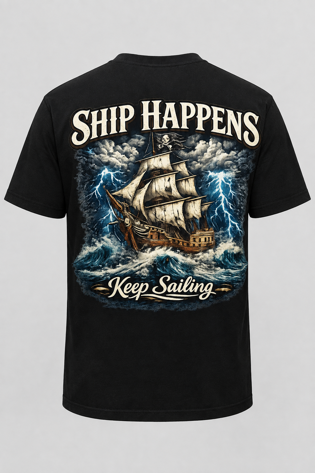 Ship Happens Keep Sailing Pirate Ship Tee