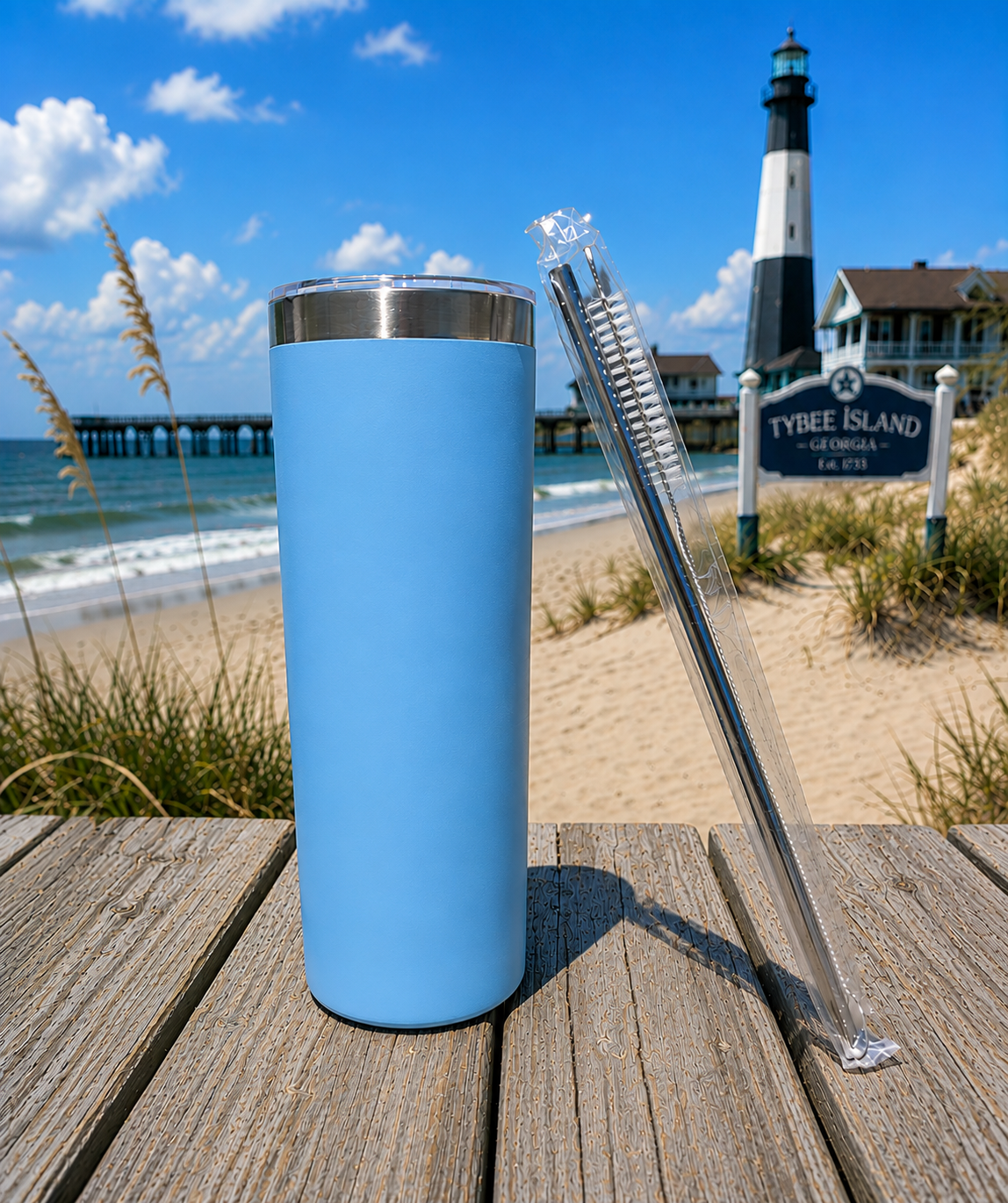 Livin’ on Tybee Time 20 oz Skinny Tumbler