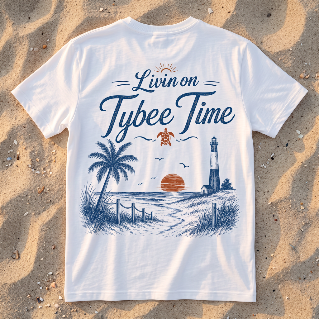 Livin’ on Tybee Time Gildan G500 T-Shirt