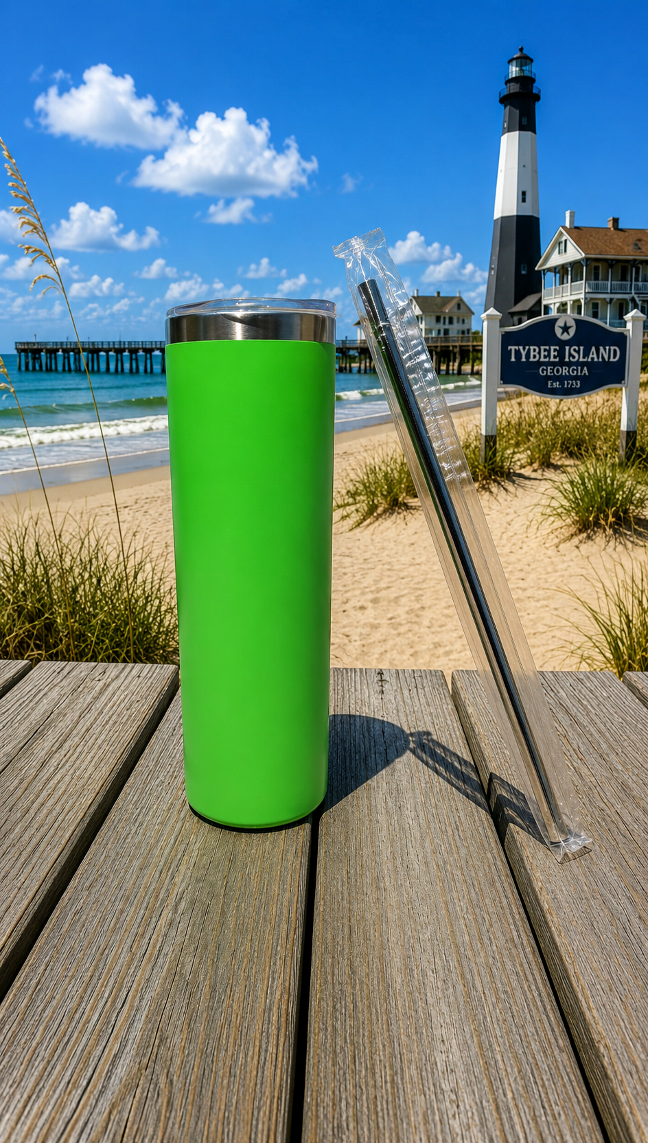 Livin’ on Tybee Time 20 oz Skinny Tumbler