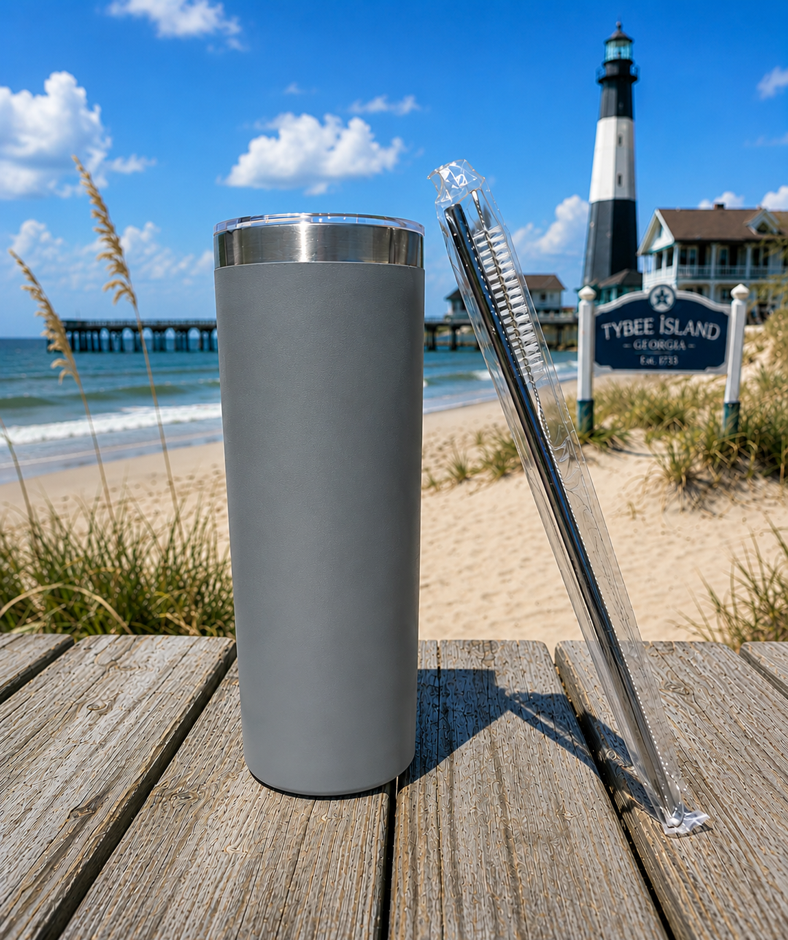Livin’ on Tybee Time 20 oz Skinny Tumbler