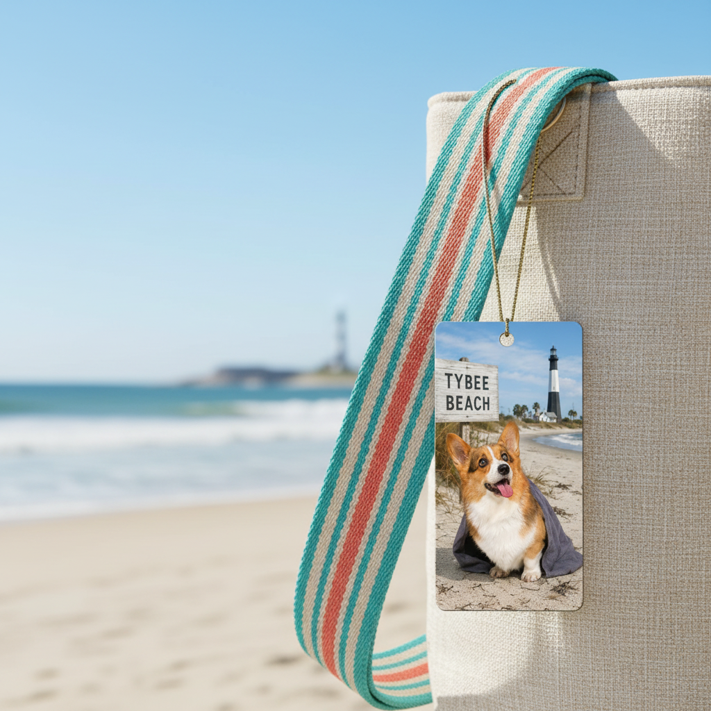 Keychain Beach Scene