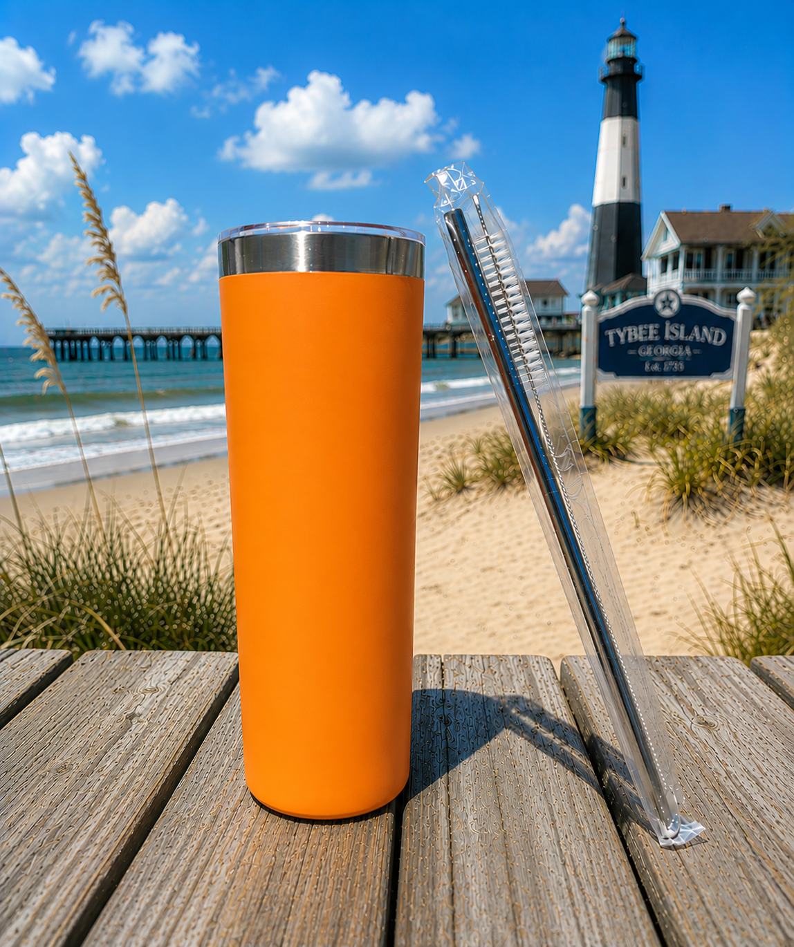 Livin’ on Tybee Time 20 oz Skinny Tumbler