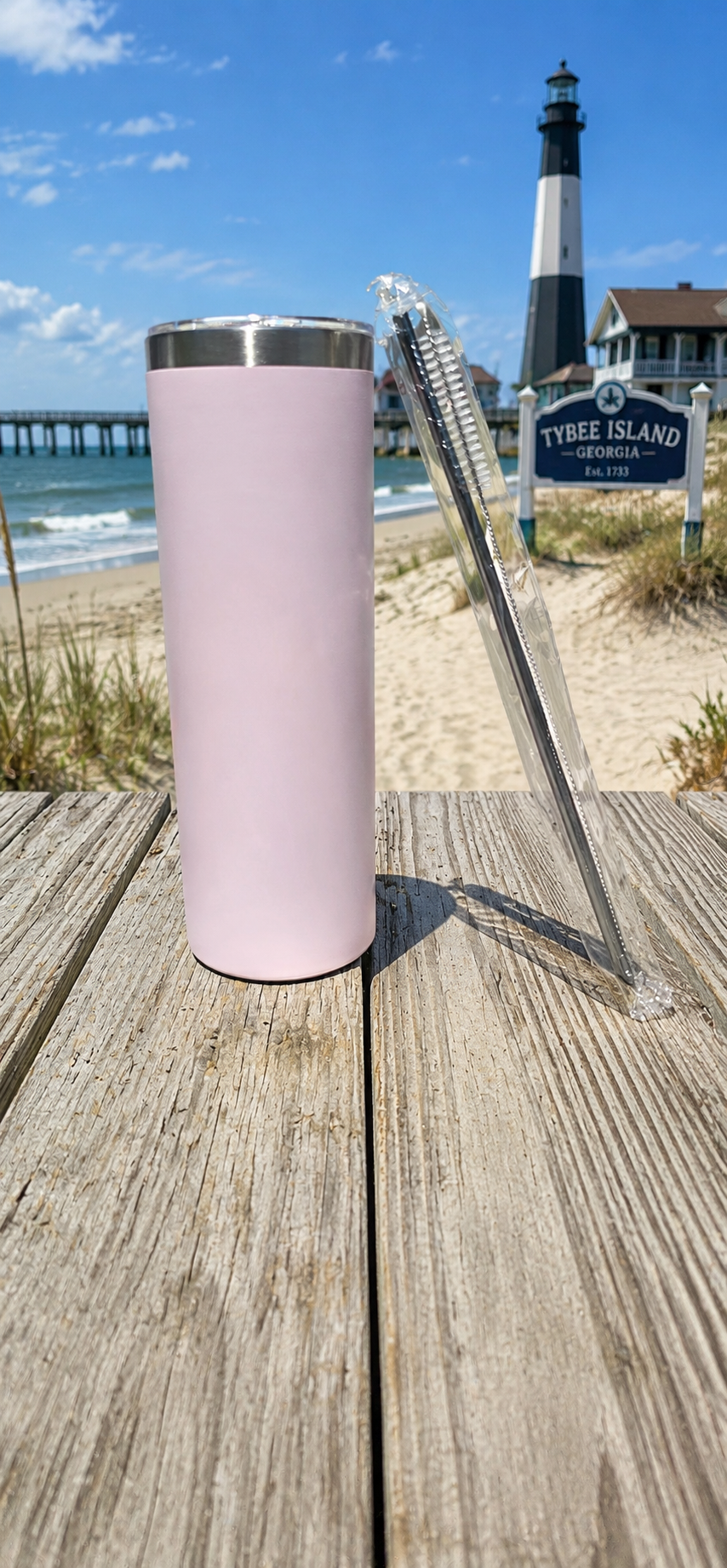Livin’ on Tybee Time 20 oz Skinny Tumbler