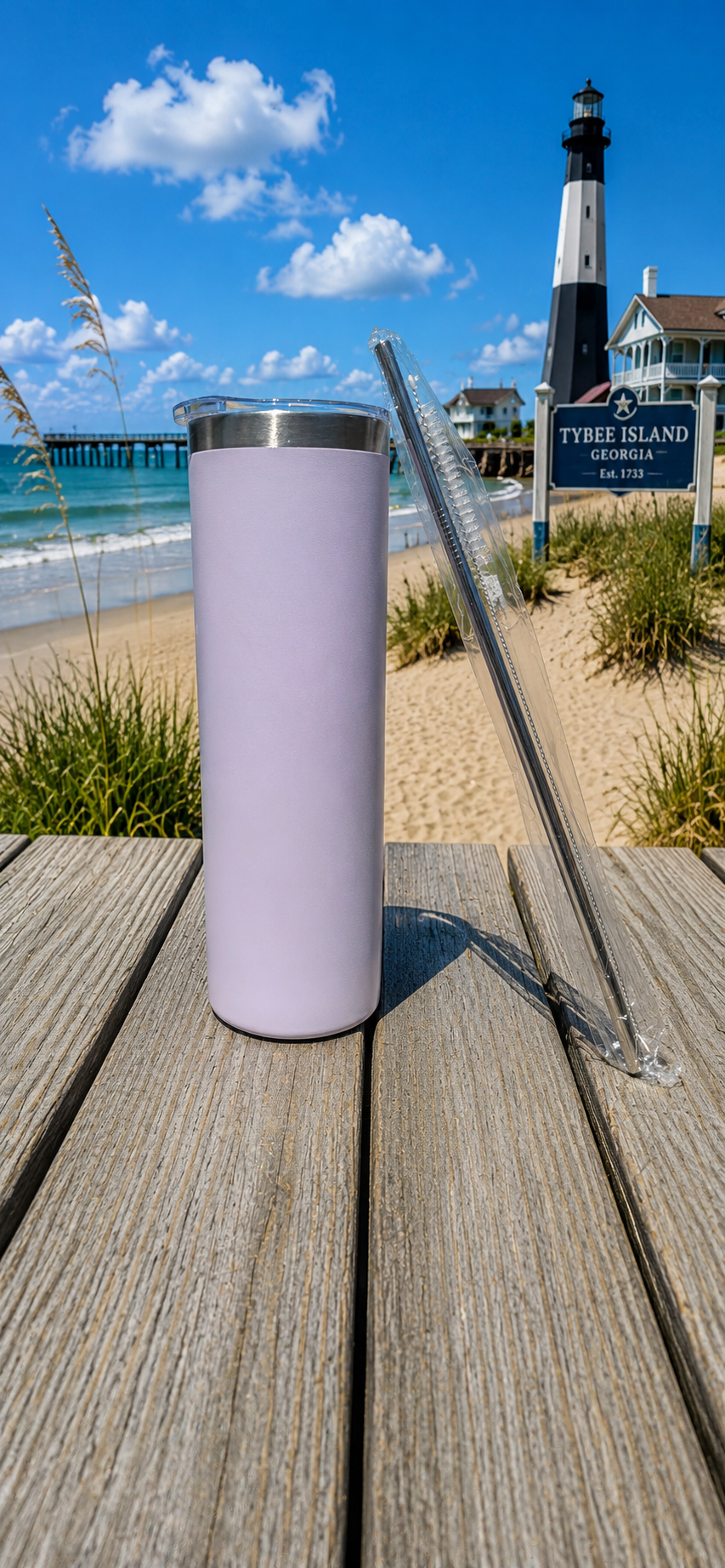 Livin’ on Tybee Time 20 oz Skinny Tumbler