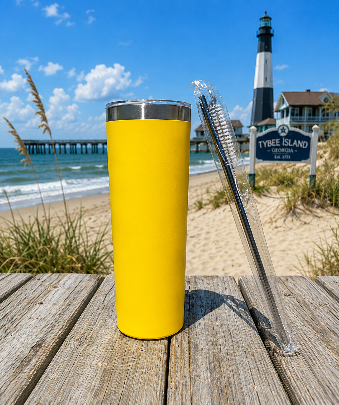 Livin’ on Tybee Time 20 oz Skinny Tumbler